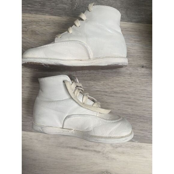 VINTAGE Nuron BABY SHOES JC PENNEYS SIZE 3 1/2 D ORIGINAL BOX Hard Soles - Picture 9 of 9